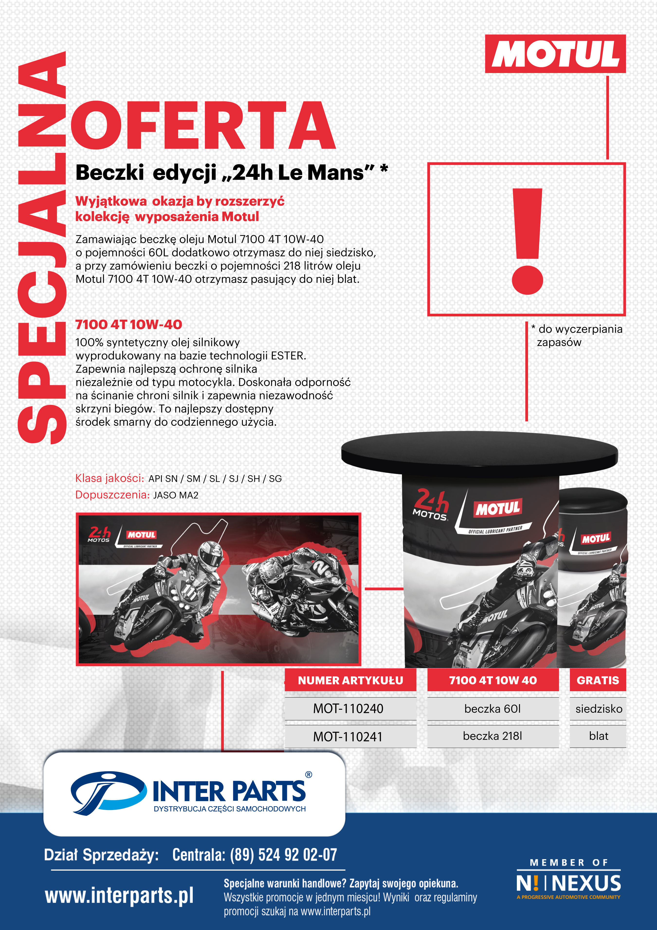 Specjalna oferta Beczki edycji "24h Le Mans"